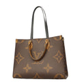 Louis Vuitton Tote Bag Monogram Giant Reverse On The Go MM Brown 2-Way