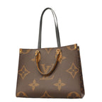 Louis Vuitton Tote Bag Monogram Giant Reverse On The Go MM Brown 2-Way