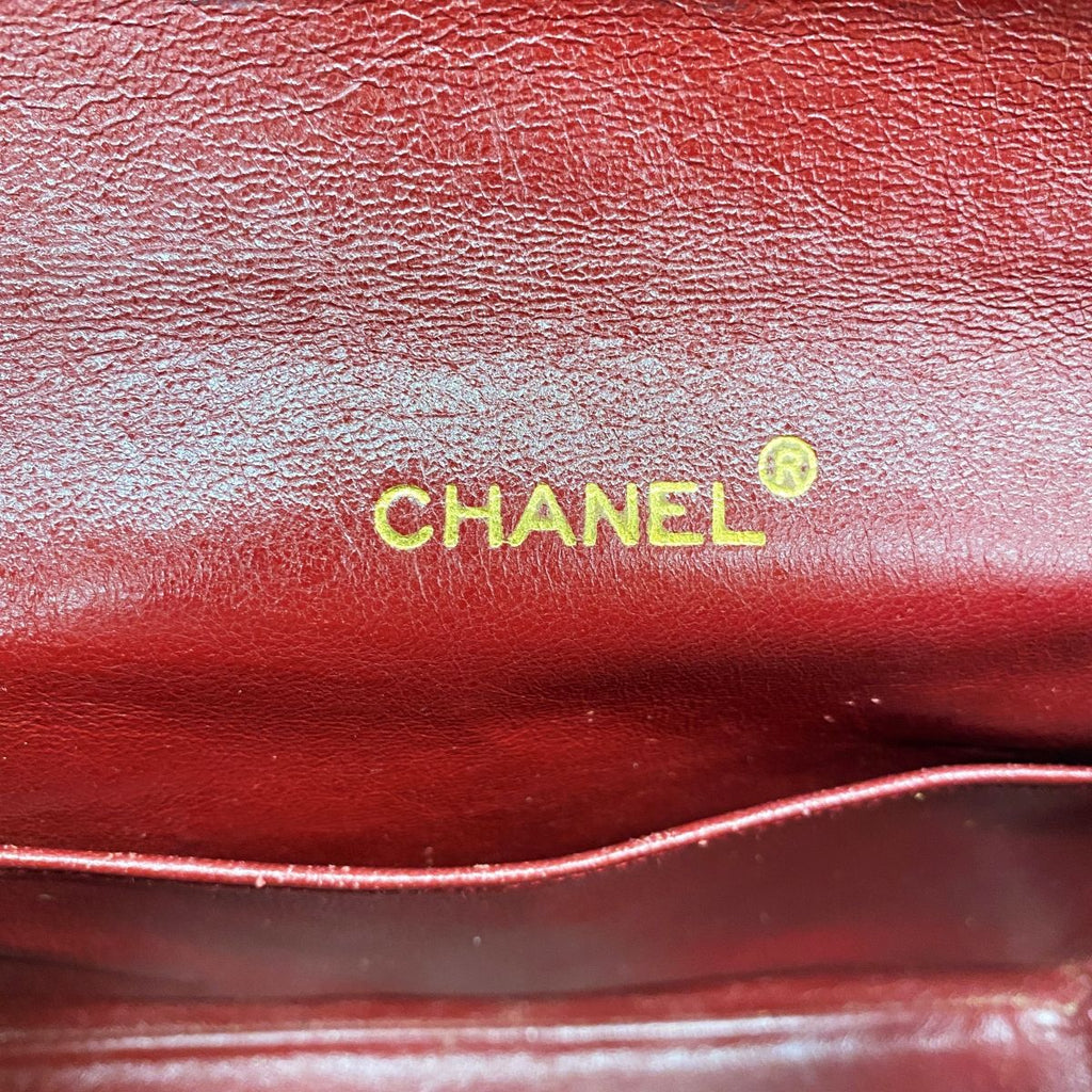 Chanel Shoulder Bag Mini Quilted Lambskin Black Gold — view 5