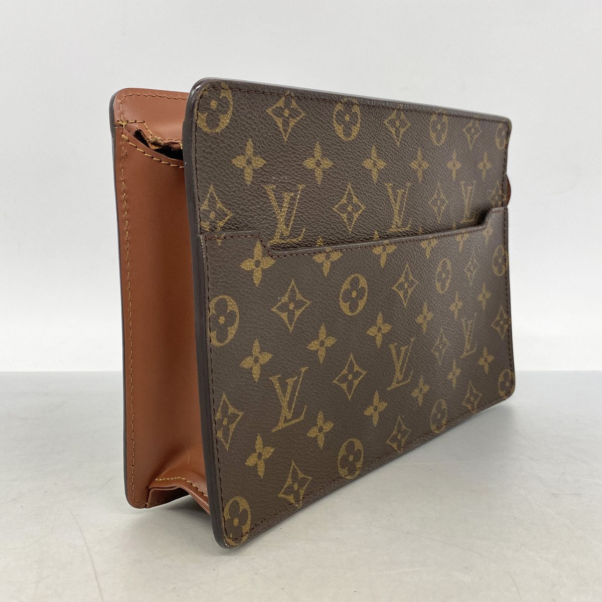 Louis Vuitton Clutch Monogram Pochette Homme Brown — view 2