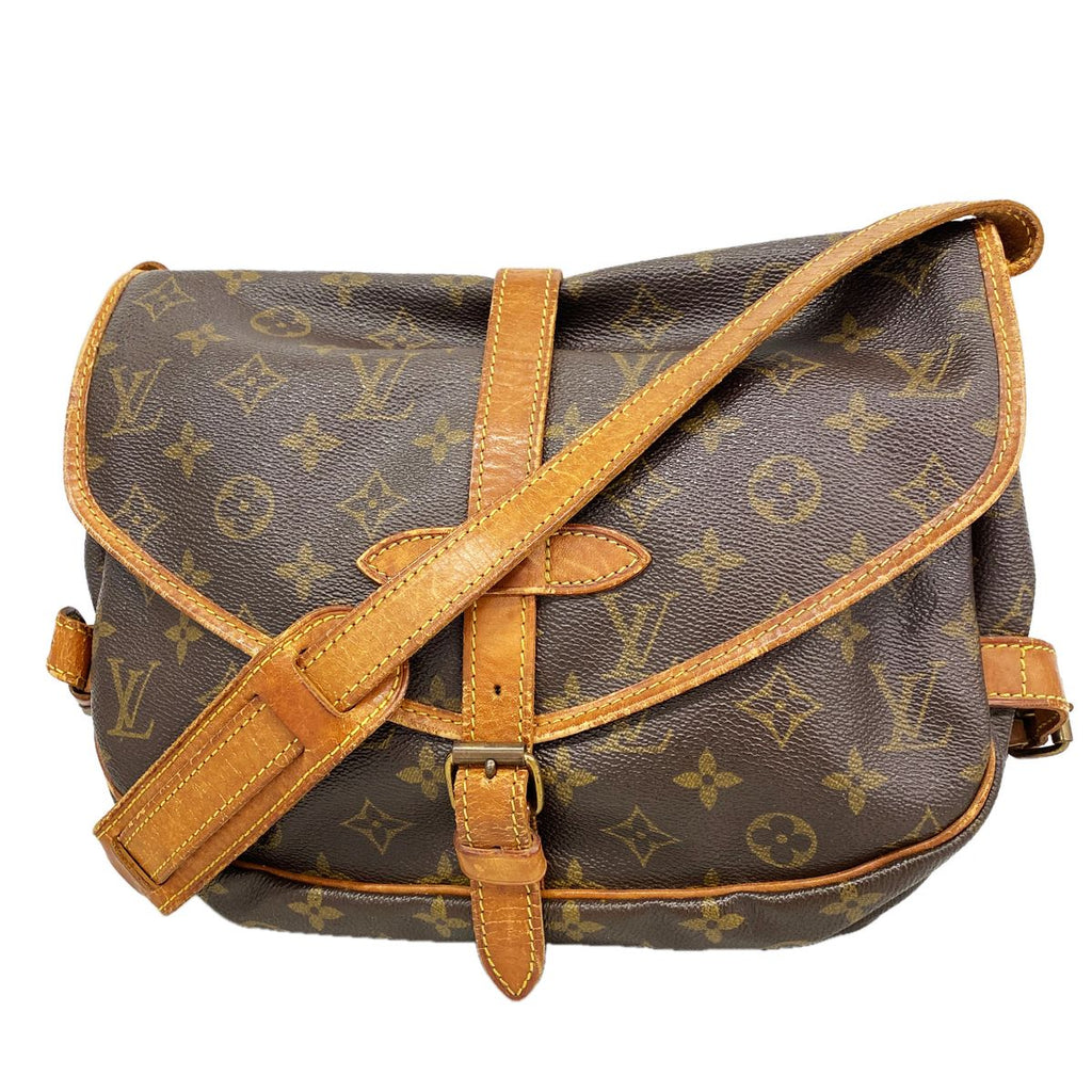 Louis Vuitton Shoulder Bag Monogram Saumur 30 Brown