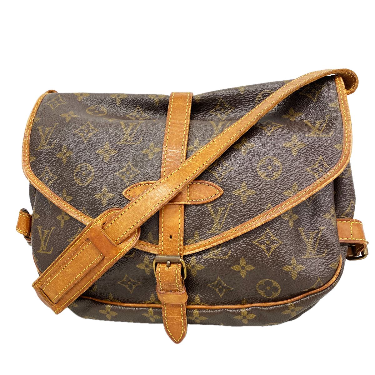 Louis Vuitton Shoulder Bag Monogram Saumur 30 Brown