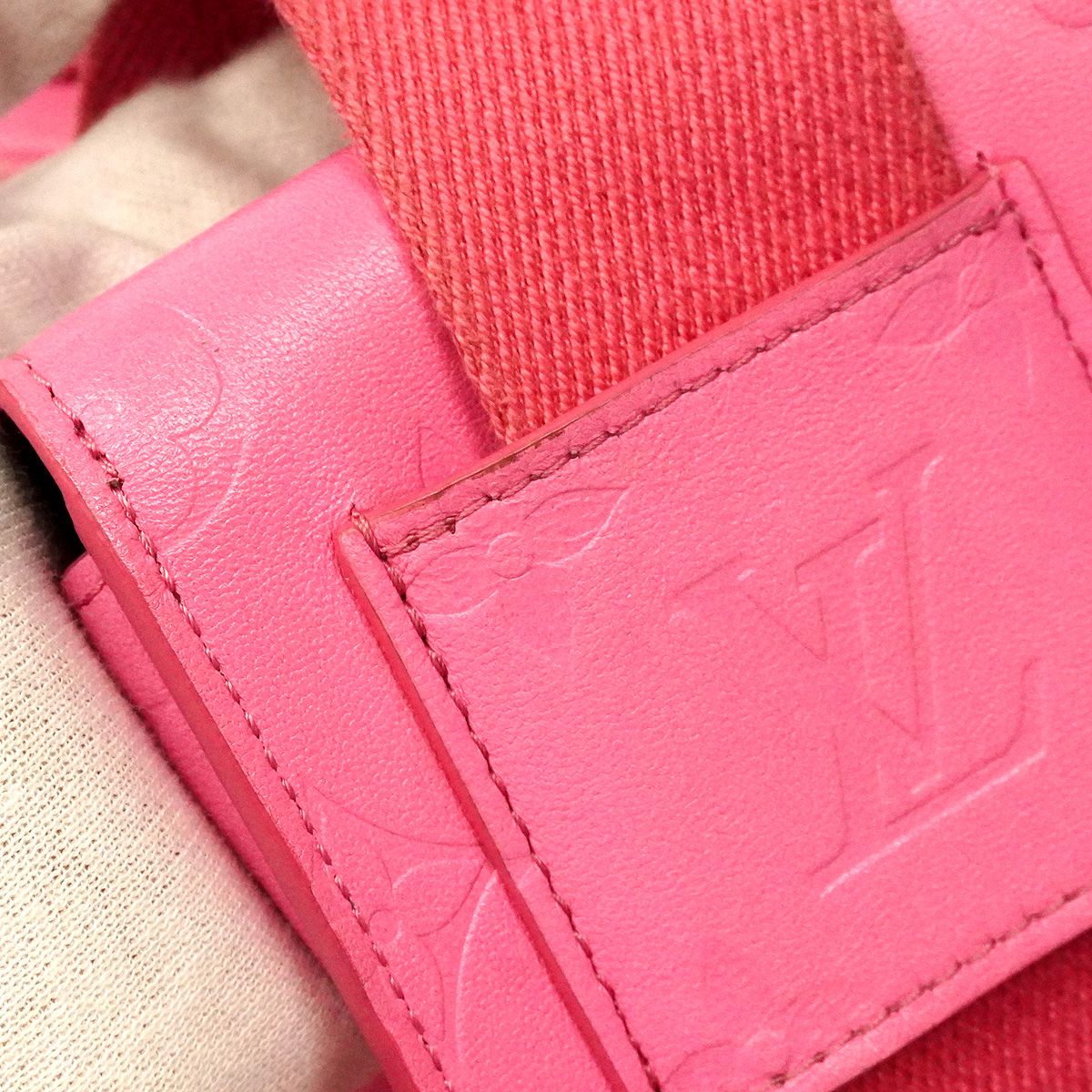 Louis Vuitton Belt Bag Monogram Embossed Utility Crossbody Rose 2-Way Vitamins — view 8
