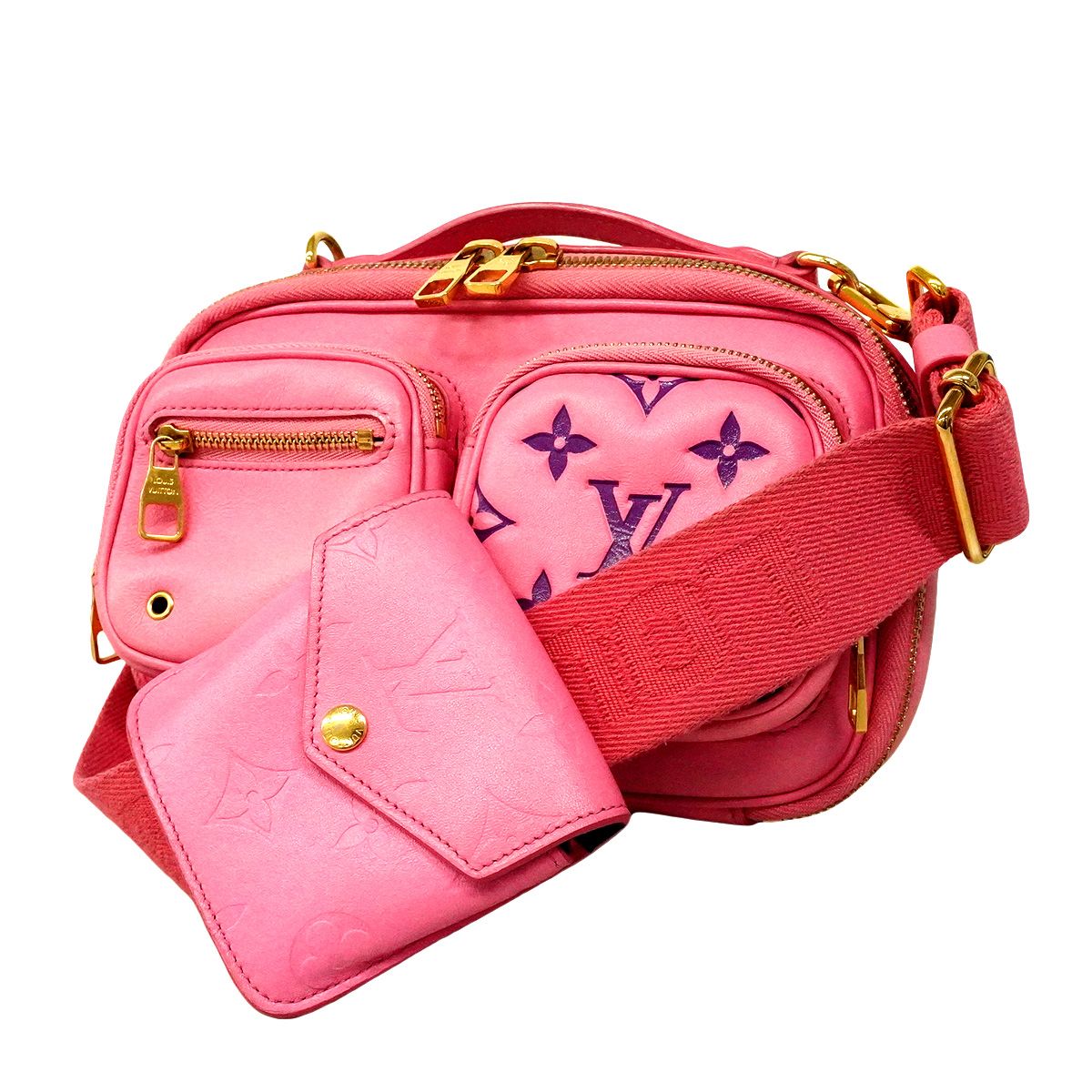 Louis Vuitton Belt Bag Monogram Embossed Utility Crossbody Rose 2-Way Vitamins