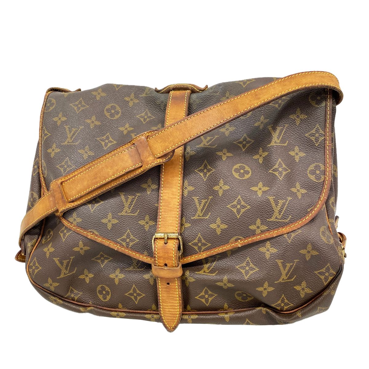 Louis Vuitton Shoulder Bag Monogram Saumur 35 Brown