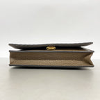 Fendi Shoulder Bag Selleria Leather Brown Gold — view 3