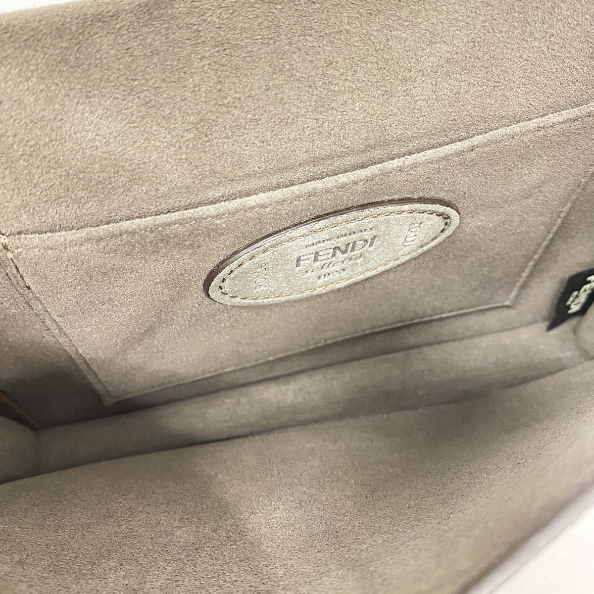 Fendi Shoulder Bag Selleria Leather Brown Gold — view 4