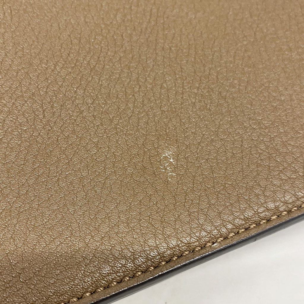 Fendi Shoulder Bag Selleria Leather Brown Gold — view 8