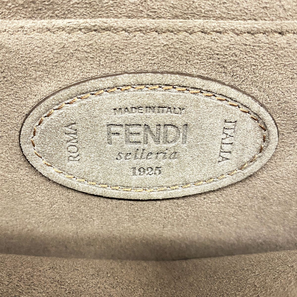 Fendi Shoulder Bag Selleria Leather Brown Gold — view 5