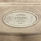 Fendi Shoulder Bag Selleria Leather Brown Gold — view 5