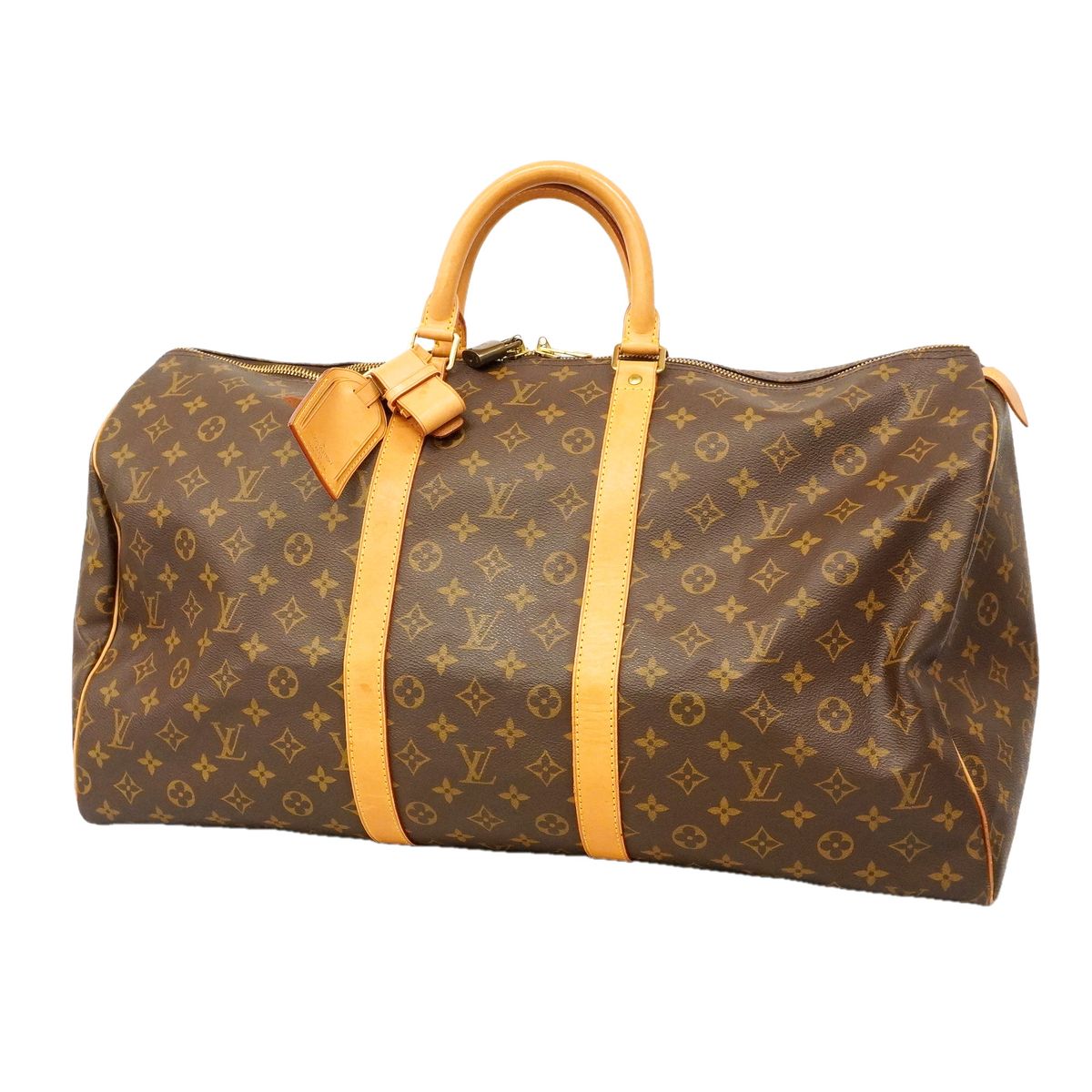 Louis Vuitton Boston Bag Monogram Keepall 55 Brown