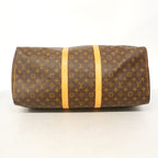 Louis Vuitton Boston Bag Monogram Keepall 55 Brown — view 3