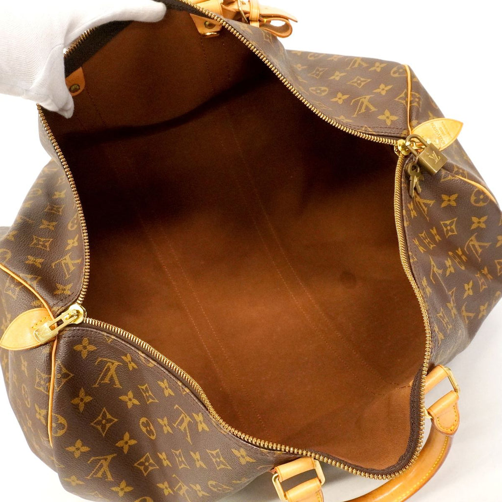 Louis Vuitton Boston Bag Monogram Keepall 55 Brown — view 4