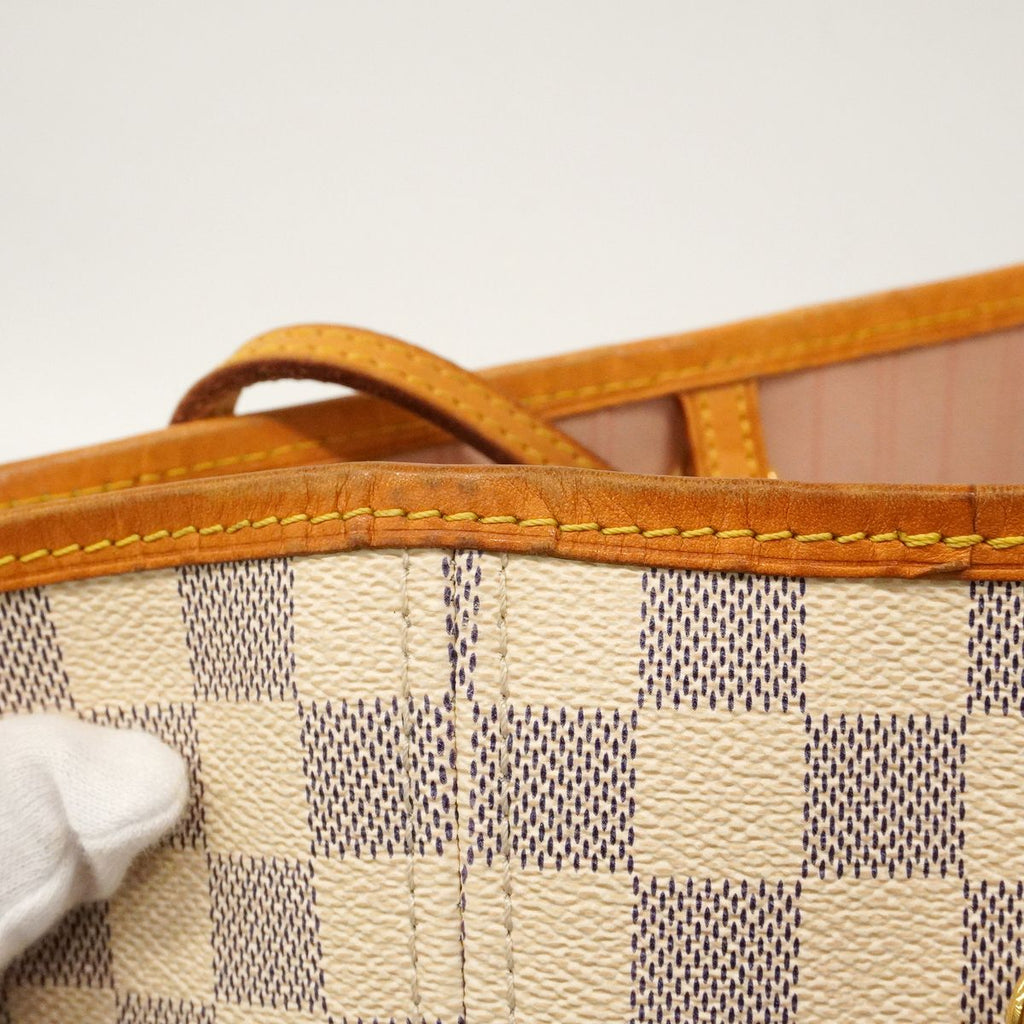 Louis Vuitton Tote Bag Damier Azur Neverfull MM Rose Ballerine — view 6