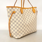 Louis Vuitton Tote Bag Damier Azur Neverfull MM Rose Ballerine — view 2