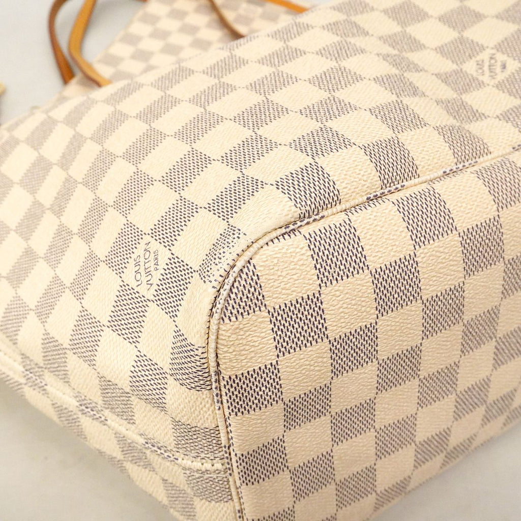 Louis Vuitton Tote Bag Damier Azur Neverfull MM Rose Ballerine — view 7