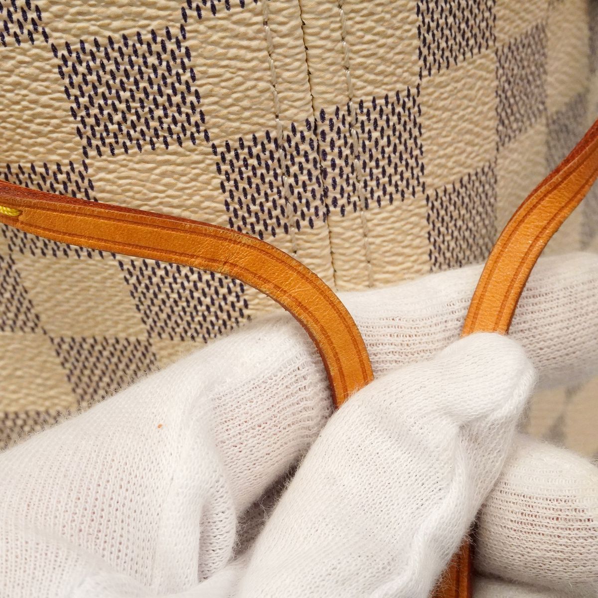 Louis Vuitton Tote Bag Damier Azur Neverfull MM Rose Ballerine — view 8