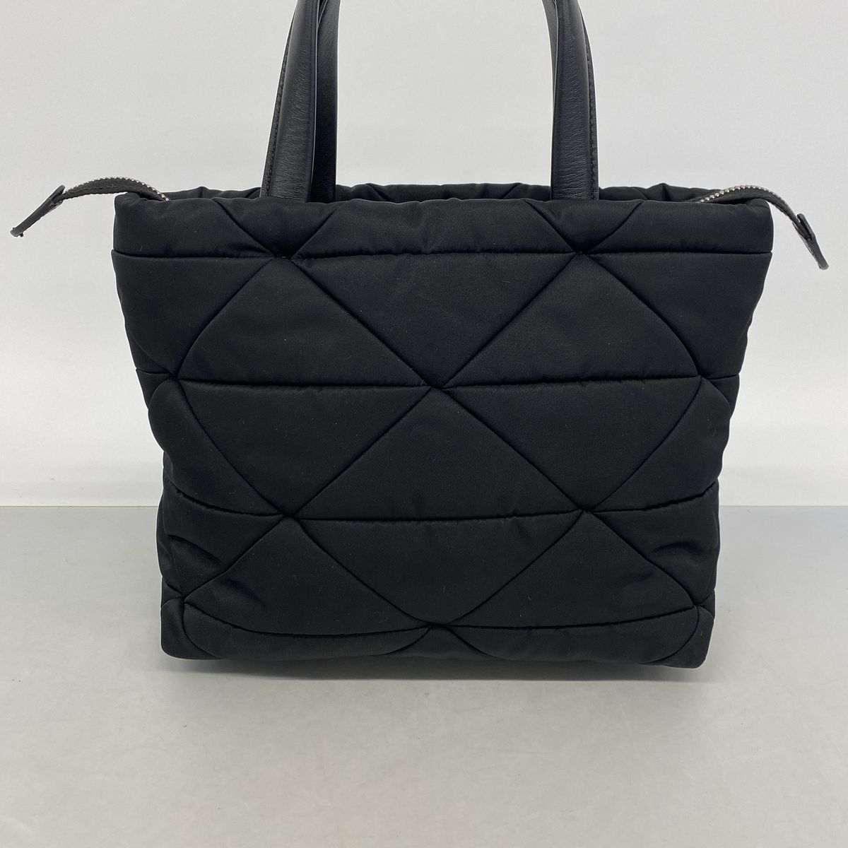 Prada Tessuto Padette Nylon Black Silver 2-Way Bag — view 8