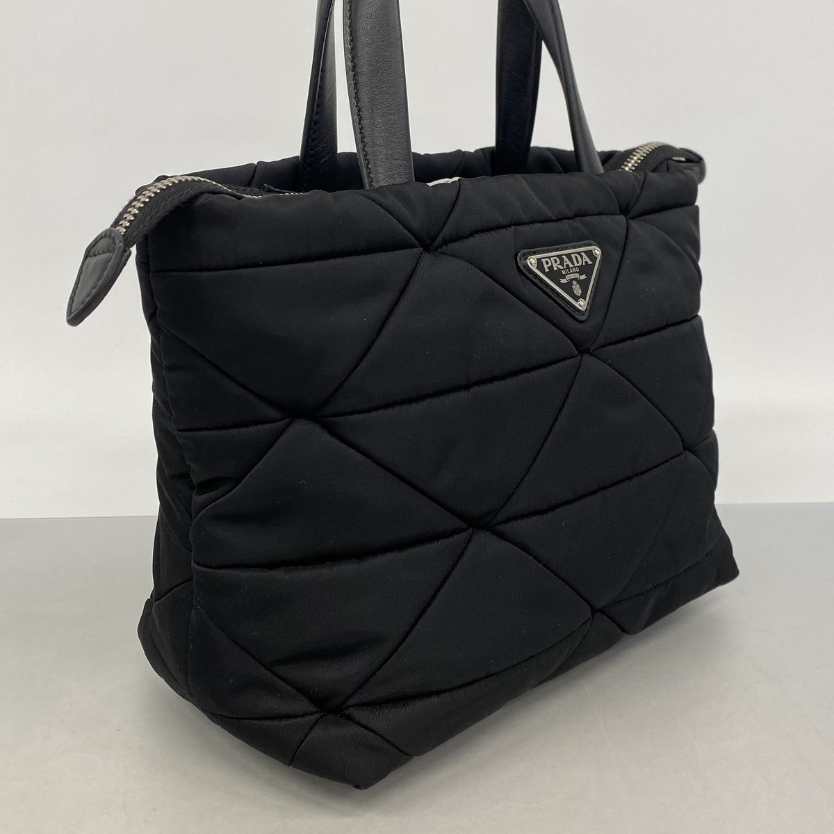 Prada Tessuto Padette Nylon Black Silver 2-Way Bag — view 2