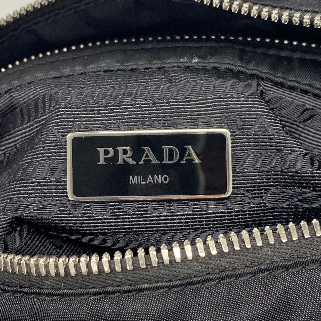 Prada Tessuto Padette Nylon Black Silver 2-Way Bag — view 5