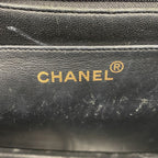 Chanel Shoulder Bag Maxi Quilted Patent Leather Black Gold — view 5