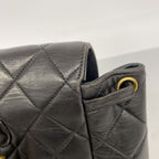 Chanel Backpack Quilted Lambskin Black Gold — view 6