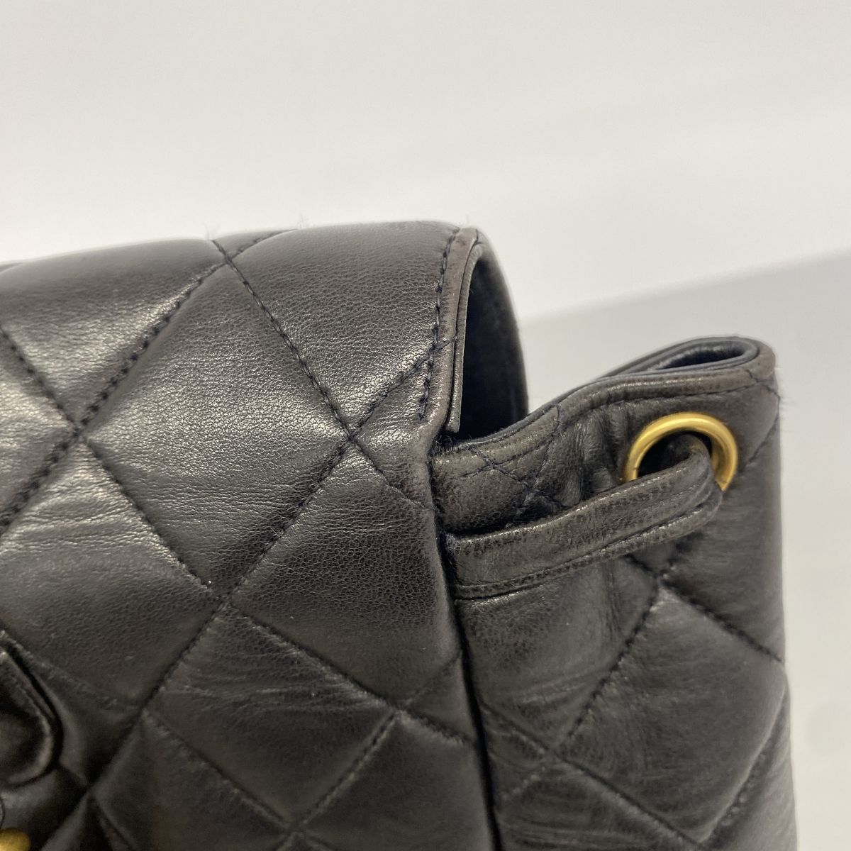 Chanel Backpack Quilted Lambskin Black Gold — view 6