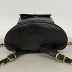 Chanel Backpack Quilted Lambskin Black Gold — view 3