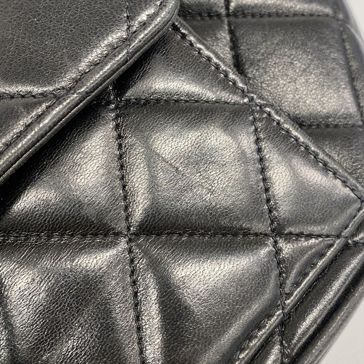 Chanel Backpack Quilted Lambskin Black Gold — view 8