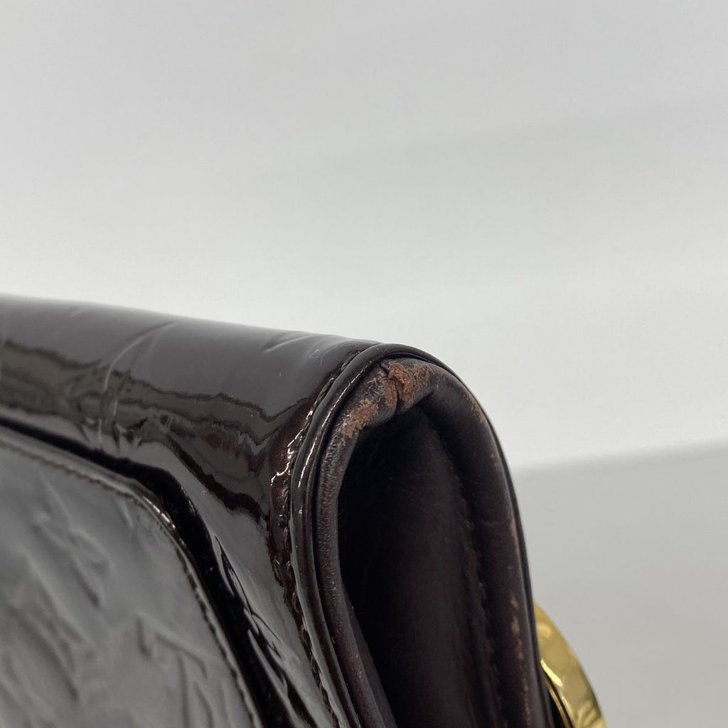 Louis Vuitton Vernis Rossmore MM Rouge Fauvist Handbag — view 6