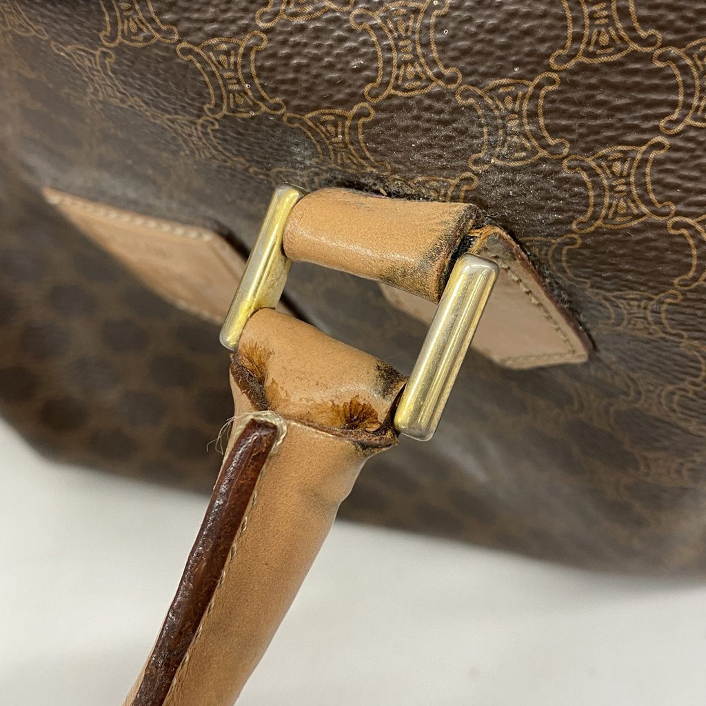 Celine Macadam Brown Gold 2-Way Bag — view 8