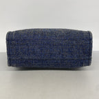 Chanel Tote Bag Deauville Tweed Blue Gold — view 3