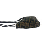 Fendi Vintage Zucca Pattern FF Logo Canvas Leather Shoulder Bag Tote Brown — view 5