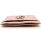 Chanel Ten Pass Case Card Case Pink Caviar Leather CC Logo Rhinestone — view 5
