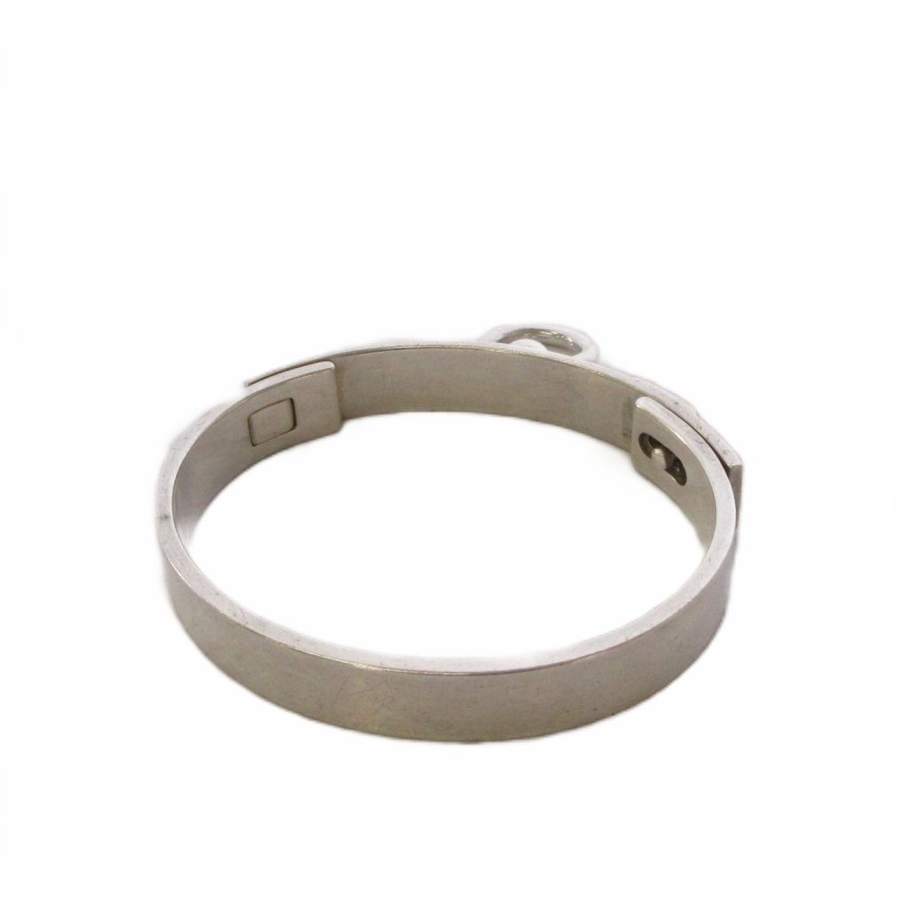 Hermes Collier de Chien Bangle Silver Color KH Bracelet — view 4