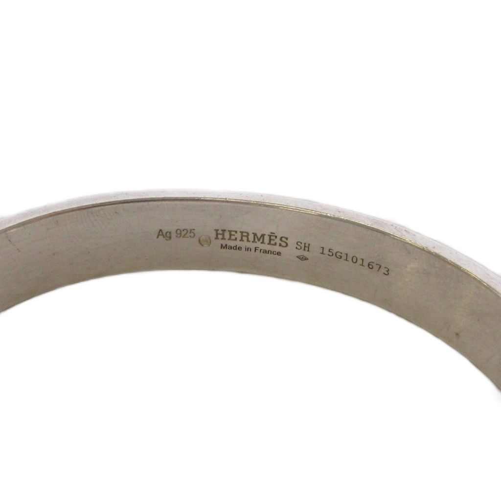 Hermes Collier de Chien Bangle Silver Color KH Bracelet — view 6