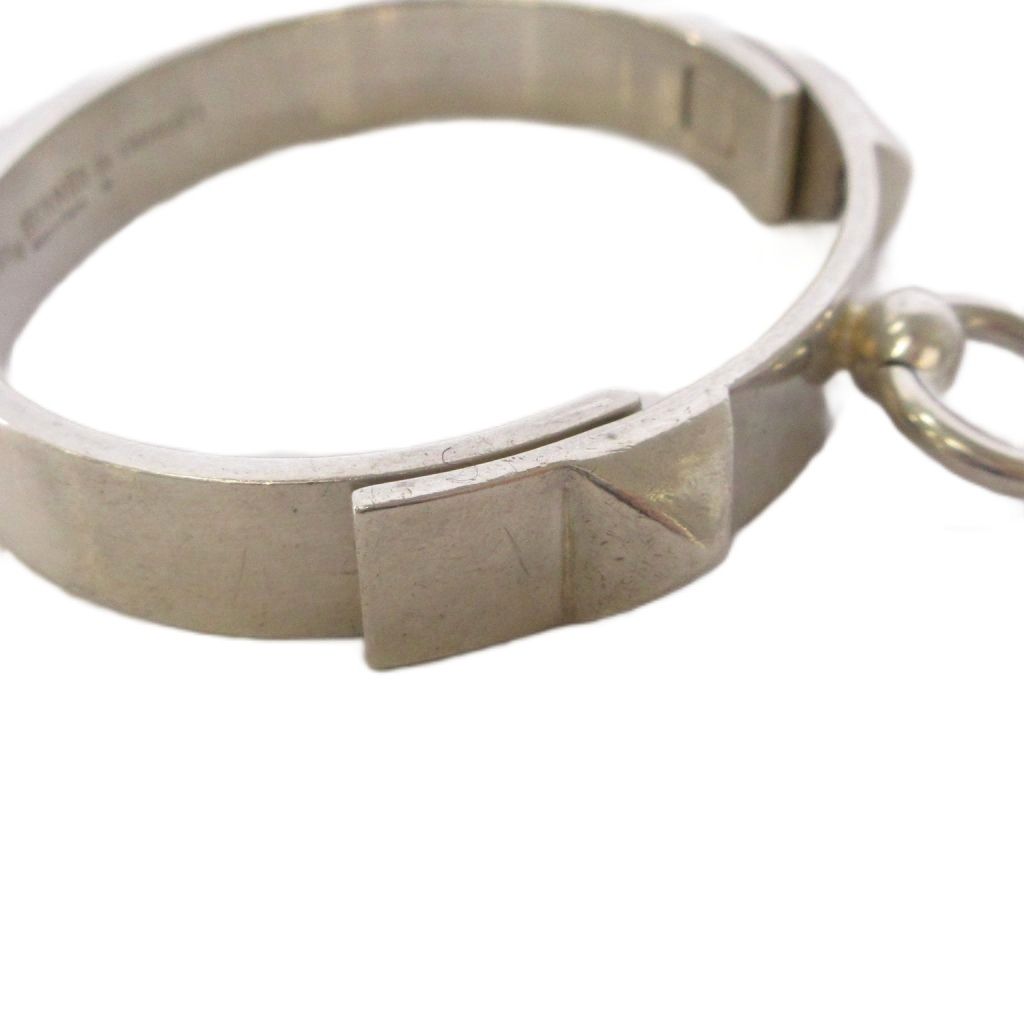 Hermes Collier de Chien Bangle Silver Color KH Bracelet — view 7