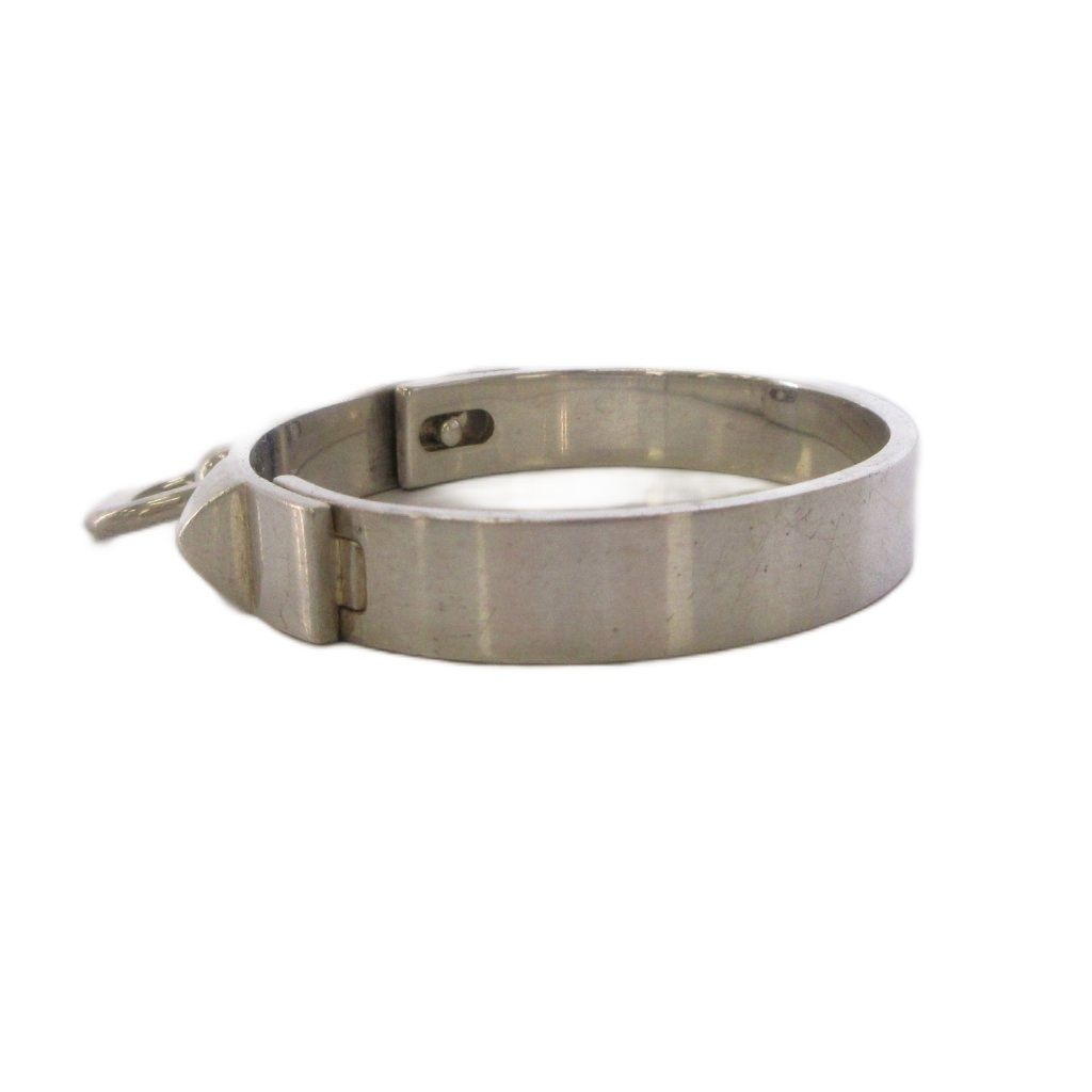 Hermes Collier de Chien Bangle Silver Color KH Bracelet — view 3