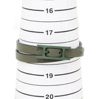 Hermes Leather Blurscuffs Cut? Epsom Vert Veronese Navy Bracelet — view 5
