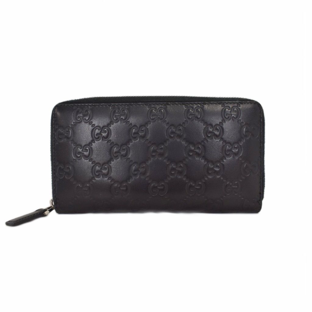 Guccissima Zip Around Wallet Black