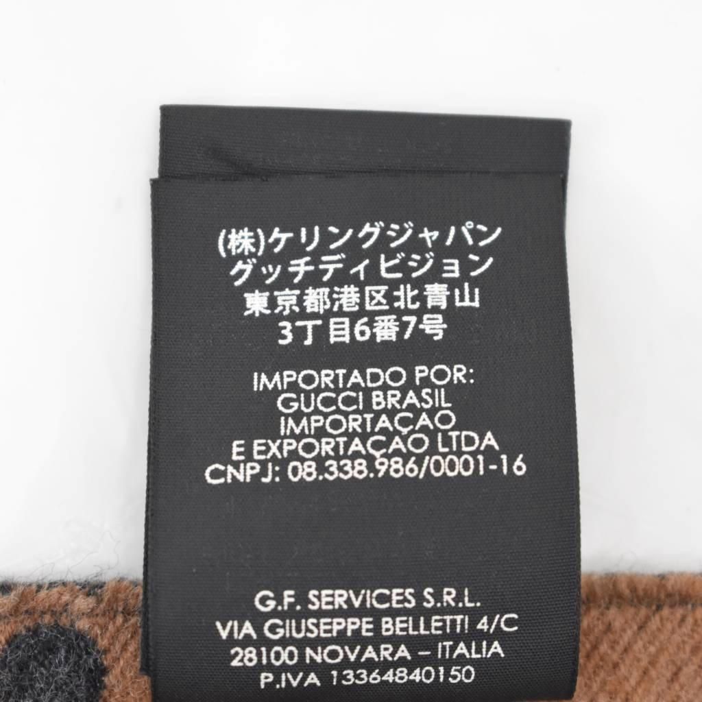 Gucci Bee & Star GG Jacquard Scarf Shawl Black Brown — view 6
