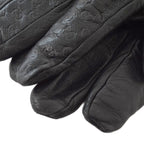 Gucci GG Leather Gloves Sheepskin Black — view 6