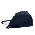 Prada Logo Nylon Leather 2-Way Tote Shoulder Bag Navy — view 5