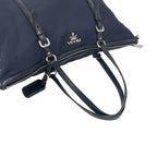 Prada Logo Nylon Leather 2-Way Tote Shoulder Bag Navy — view 4