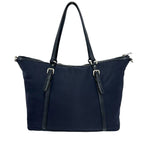 Prada Logo Nylon Leather 2-Way Tote Shoulder Bag Navy — view 3