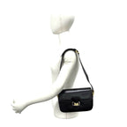Celine Vintage Carriage Leather Shoulder Bag Crossbody Brown — view 2