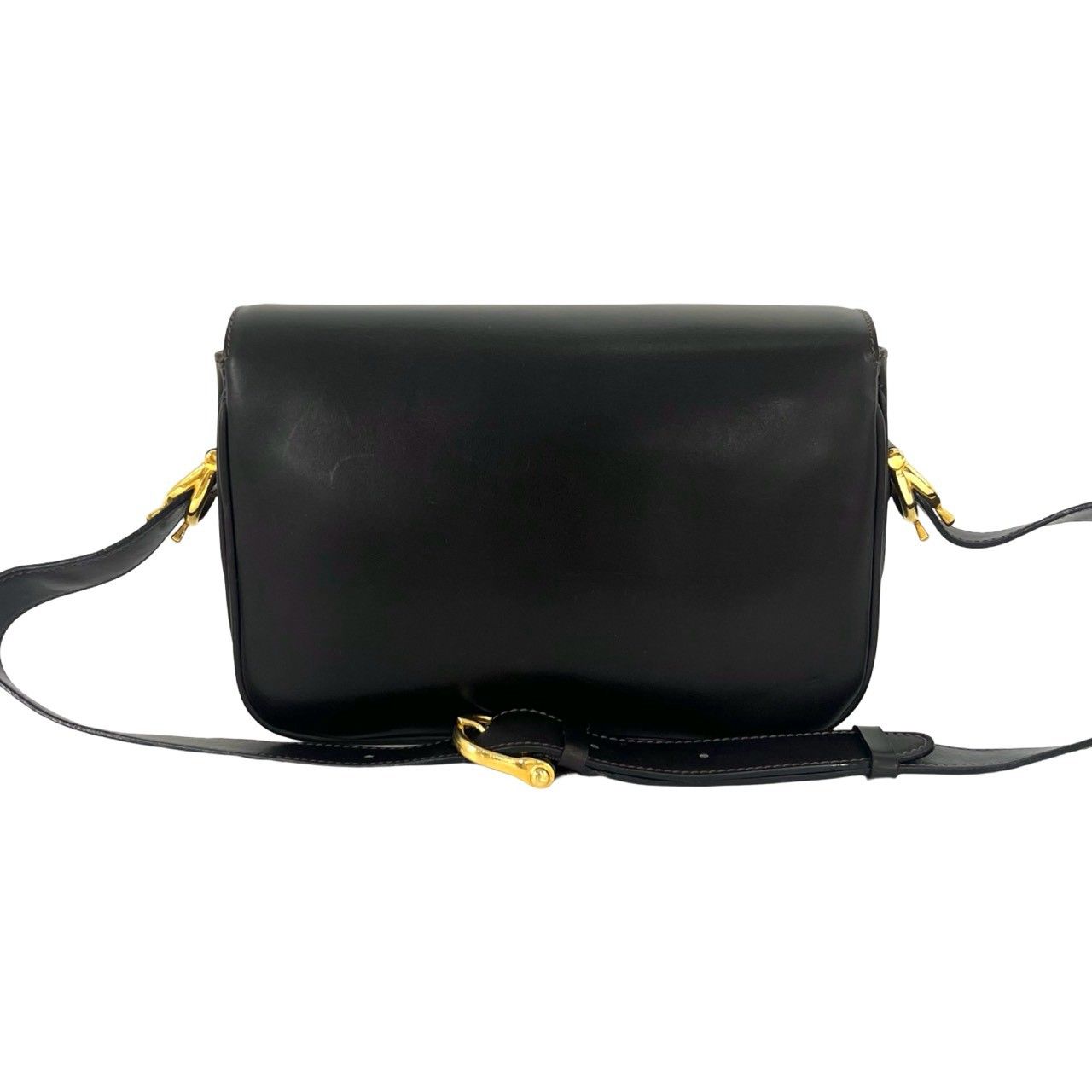 Celine Vintage Carriage Leather Shoulder Bag Crossbody Brown — view 3