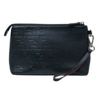 Fendi Clutch Pouch FF Logo Zucca Leather Black Lightweight Capacity — view 2