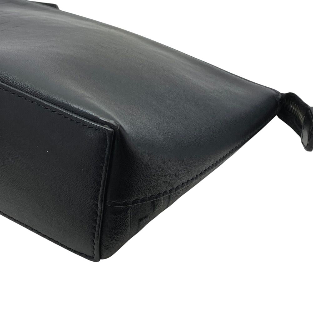 Fendi Clutch Pouch FF Logo Zucca Leather Black Lightweight Capacity — view 4