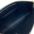 Celine C Charm Clutch Pouch Quilted Leather Silver Lightweight Capacity — view 7